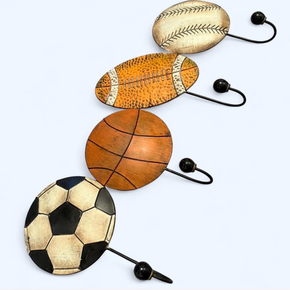 Sports-Themed Kids Wall Hooks